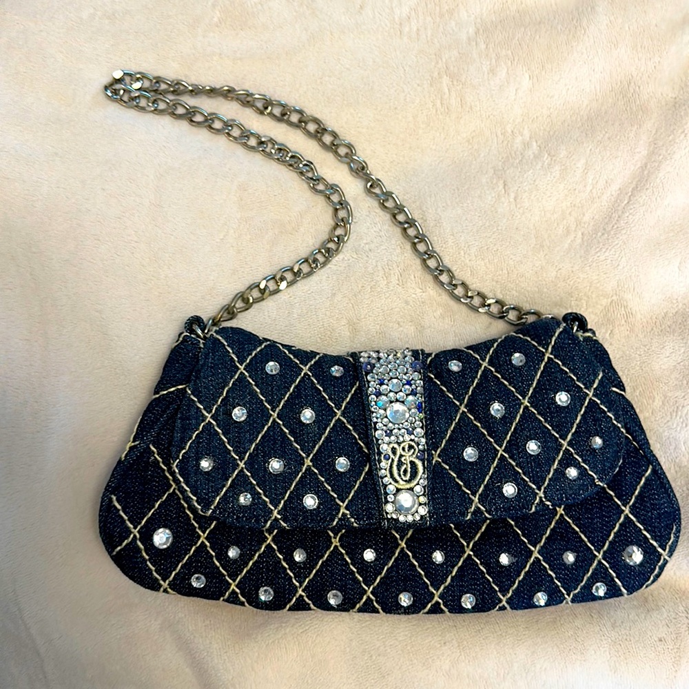 Vera Bradley Denim Rhinestone Clutch